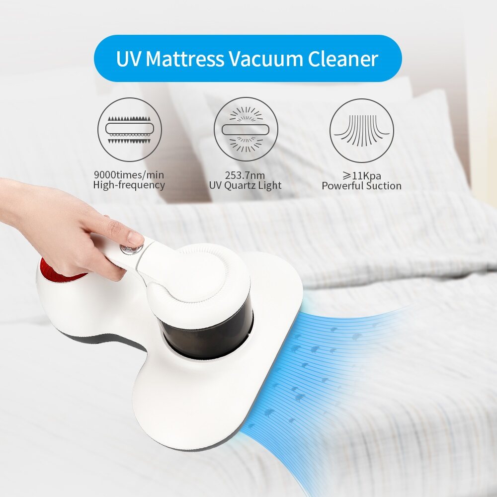 Handheld Mattress Vacuum Cleaner Eliminate dust allergen pollen  Mites-killing Collector Mite removal instrument 11000Pa UV Sterilization For Home Pillows Bed Sofas Carpets